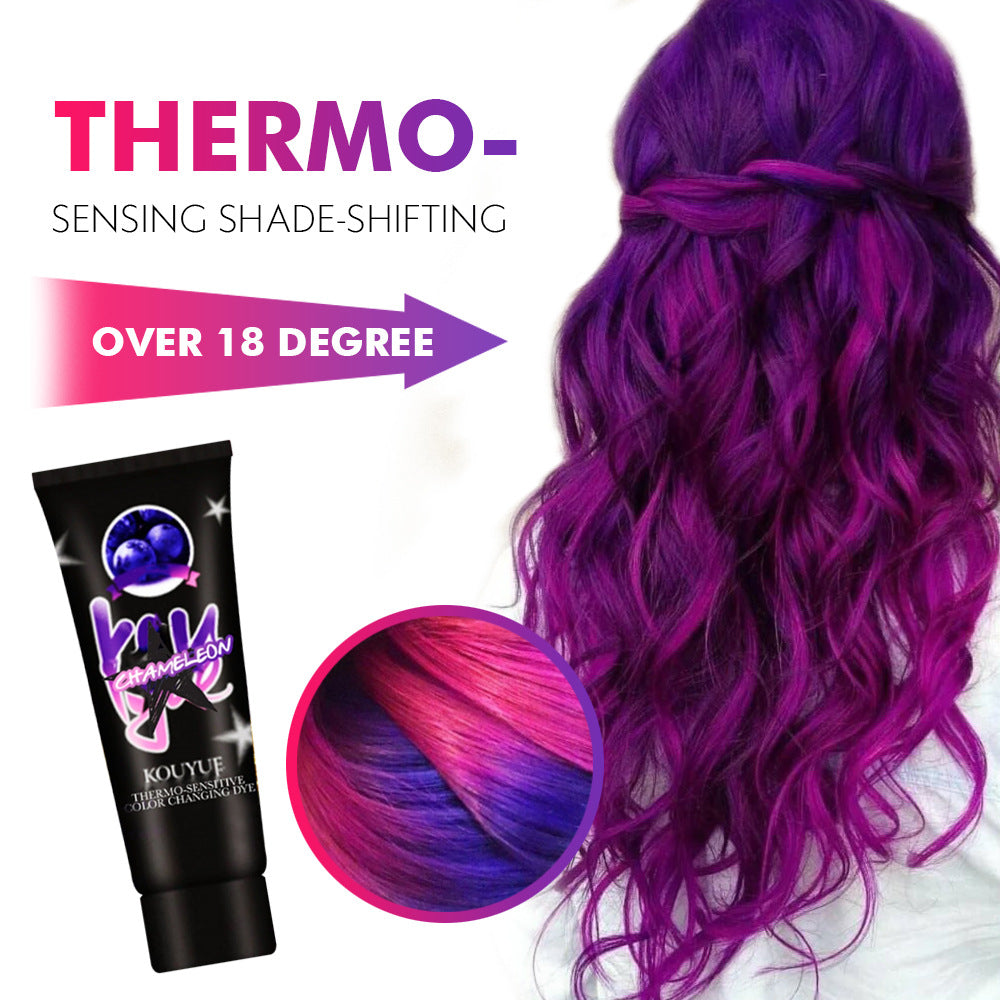 Professional Use Colour Cream Magical Thermochromic Semi Tool Permanent Purple Grey Dye Green Hair Paint Blue Color