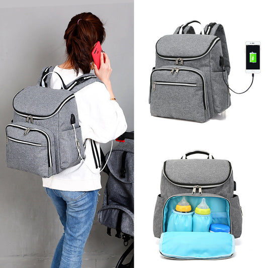 Mommy Bag, Multi-Functional Large-Capacity Mother And Baby Bag, Waterproof Diaper Bag, Outing Backpack