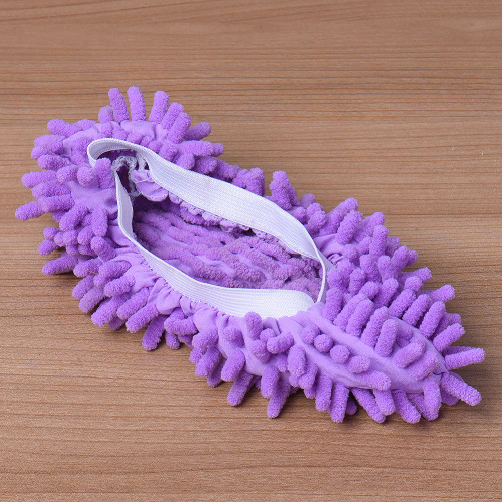 2pcs Set Multifunctional Chenille Micro Fiber Slipper Shoe Covers Clean Slippers Lazy Drag Shoe Mop Caps Household CleanTools