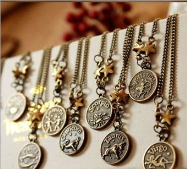 12 Constellation Necklace - Zodiac Coins