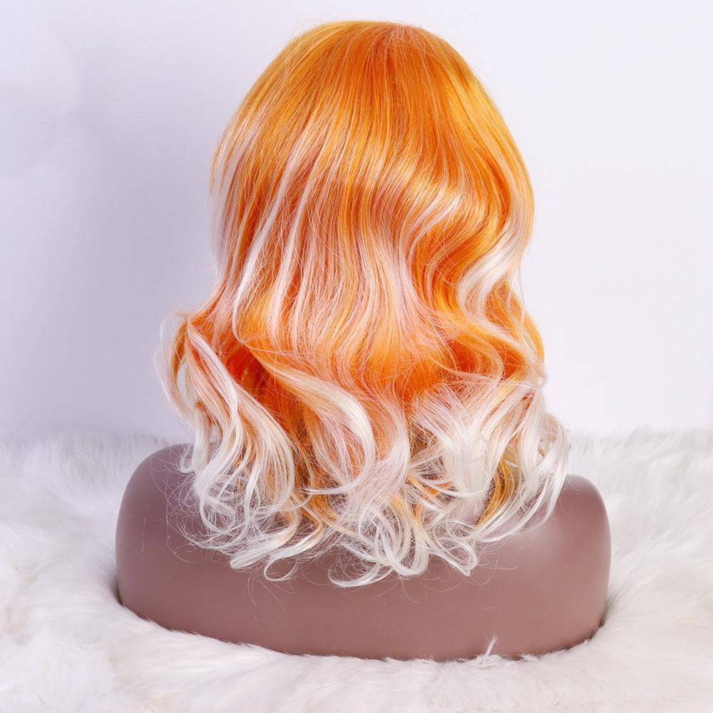 Orange White High Temperature Silk Lace Wig - Ready to Install