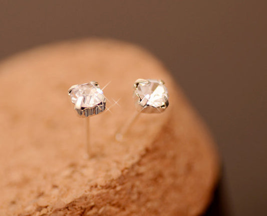 Flash Diamond Alloy Earrings Claw Diamond Crystal
