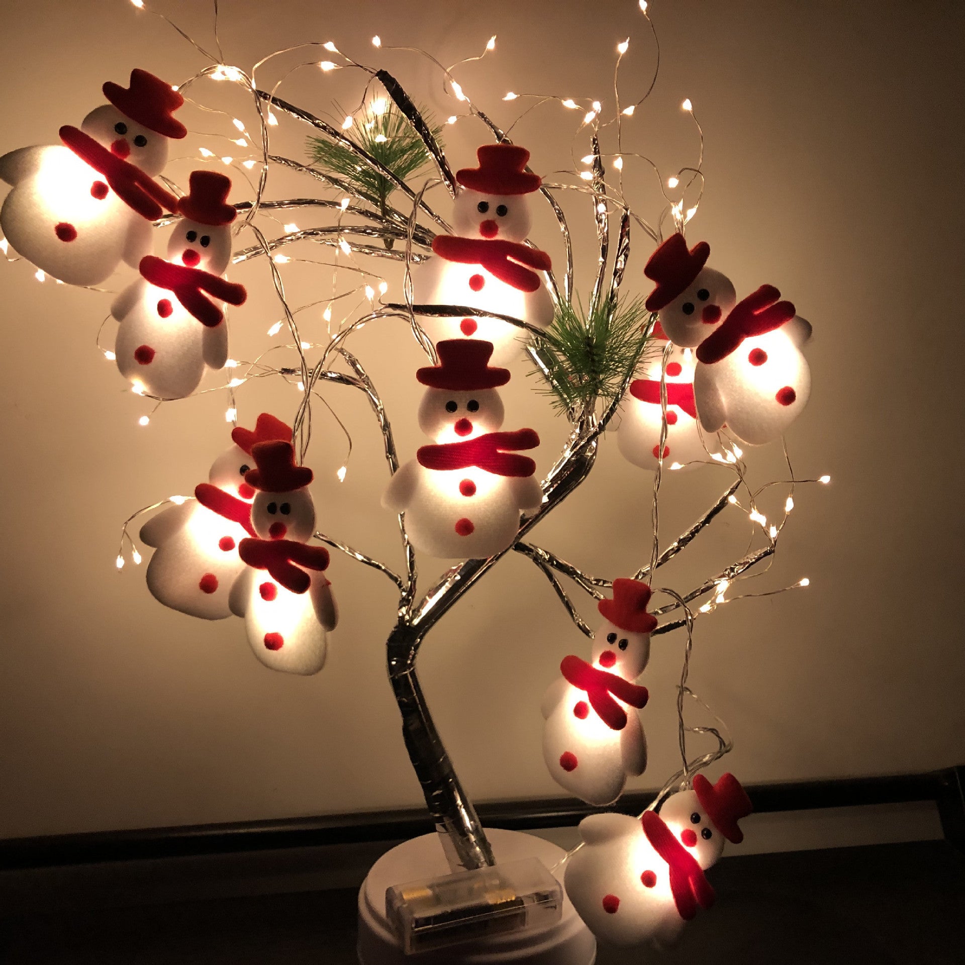 Wholesale Festive Decoration Wishing Ball Ring Remote Control Snowman Christmas  Tree LED Curtain String Lights - Nihaojewelry