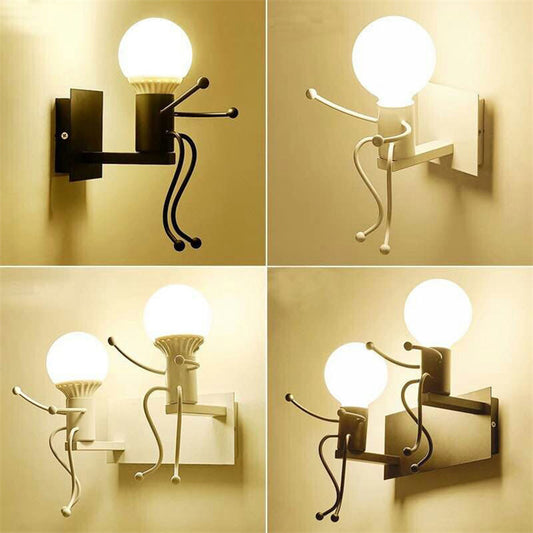 Modern Creative LED Wall Lamps Bedroom Bedside Lamp Nordic Iron Corridor Stairs Bar Restaurant Wall Light Child Room Decoration