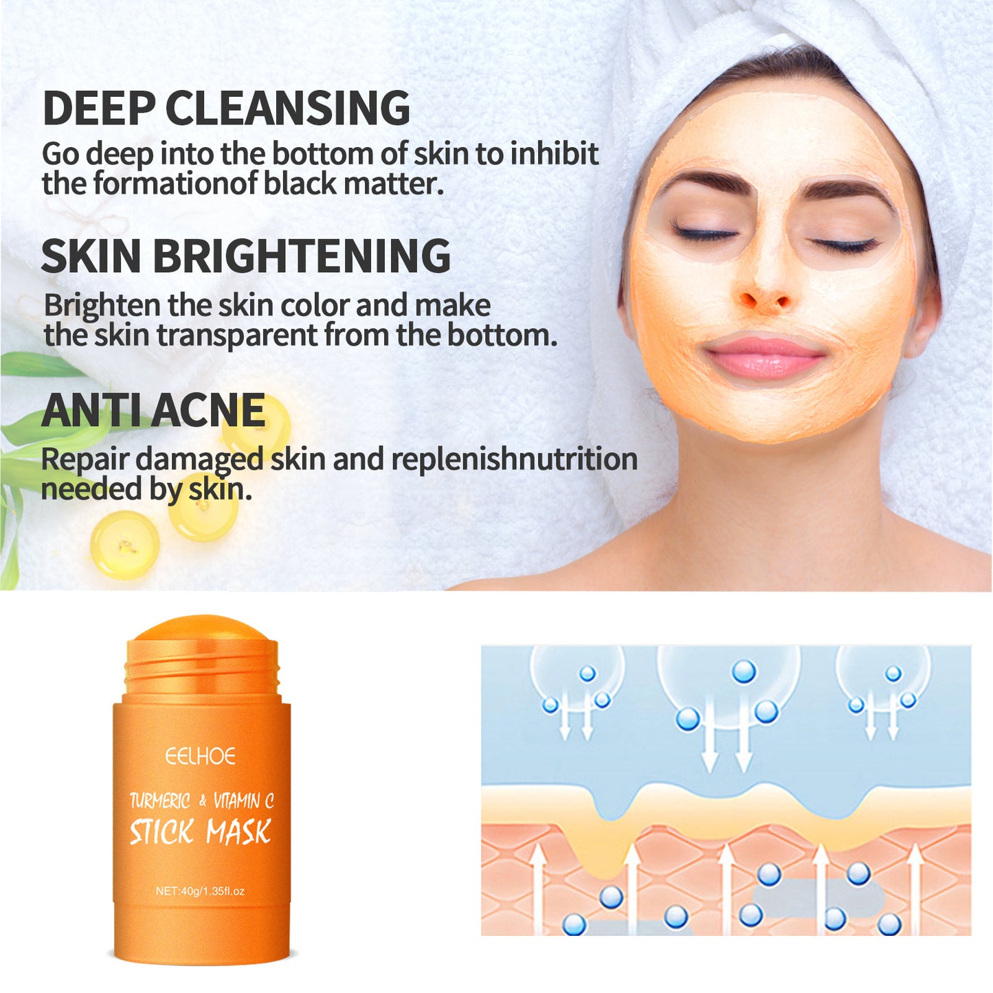 Deep Pore Cleansing Skin Solid Facial Mask